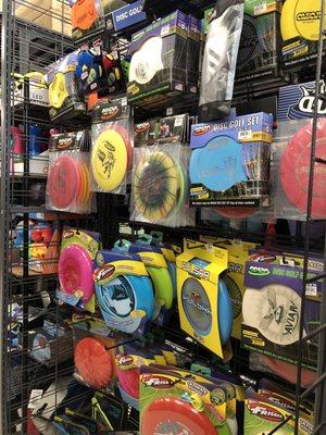 Disc golf gear and frisbees