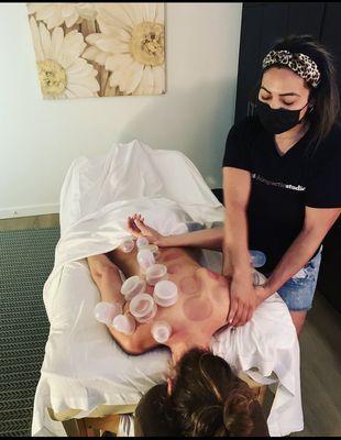 Cupping helps with inflammation, ask for it with your next deep tissue massage!