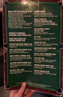 Burger menu