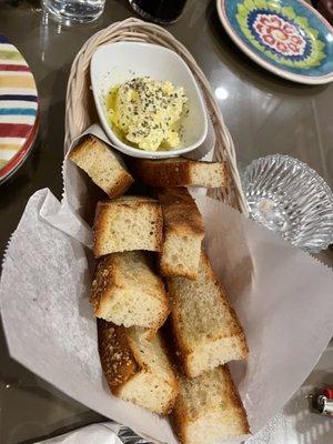 Bread with garlic butter