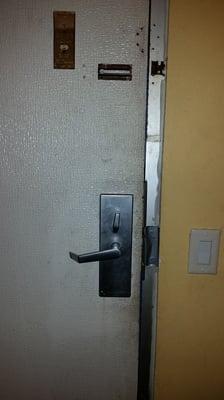 Duct tape is what holds your lock securely in place!!