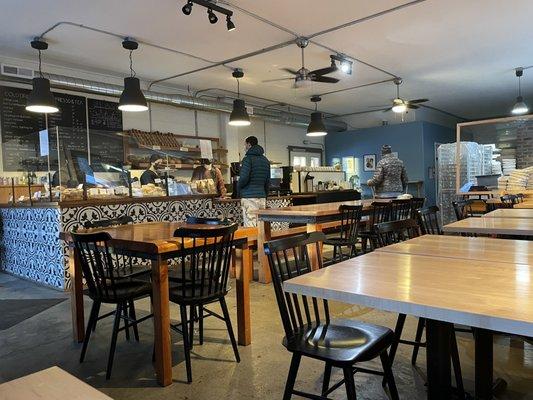 Counter and inside dining area