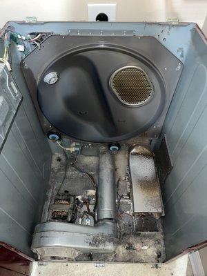 Samsung dryer before & after. New heating element assembly and full PM (preventive maintenance).