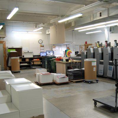 Our print shop located in Great Falls, MT.