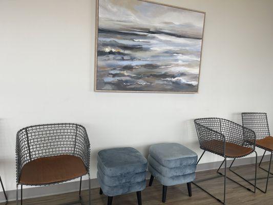 Reception area of newly renovated River Run Dental (formerly Dentistry by Design)