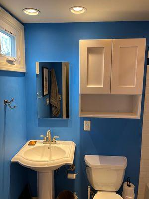 Installed a new #cabinet above the #toilet