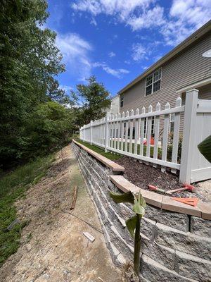 Retaining wall and Artifical Turf Installation