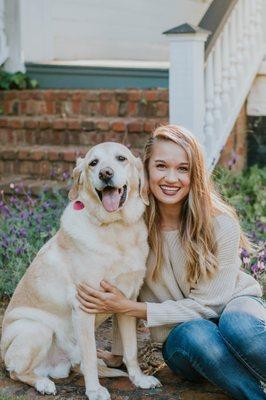 Dr. (Foy) DeLoatch and her dog, Marley