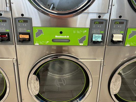 Over 12 dryers out of order