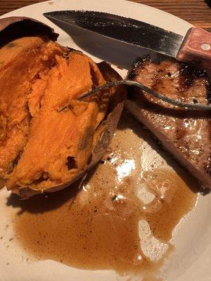 Pork chop, sweet potato