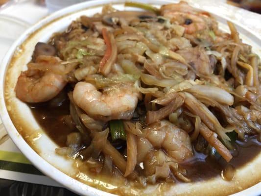 Mu Shu Shrimp was not bad, but much too wet.