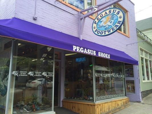 Standing out front of Pegasus Footwear