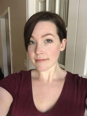 A pixie cut that complements my face shape – love it!