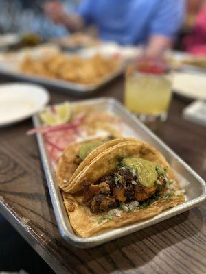 Sweet potato and black bean taco (no cheese)