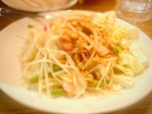 Papaya salad with shrimp (portions were huge)