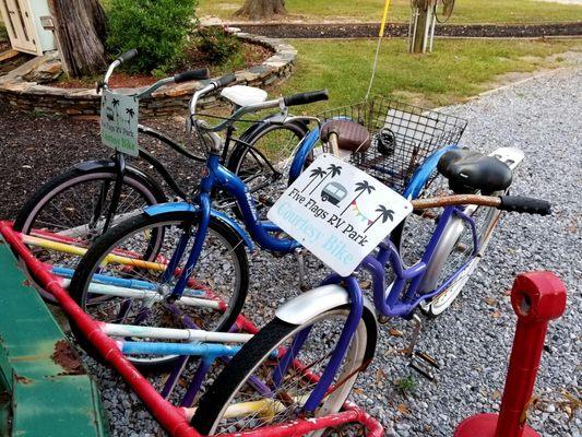 Park courtesy bikes.