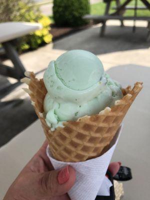 Pistachio waffle: 1 scoop