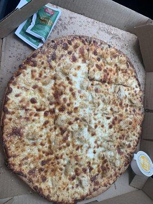 Send Chris pizza with white sauce