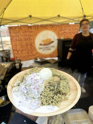 Chicken donne biryani - it was delicious! SLU Saturday market