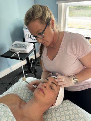 Microdermabrasion is one of my favorite treatments! It evens skin tone, diminishes fine lines and smooths the skin's surface!