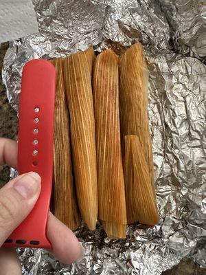 Tiny pork tamales