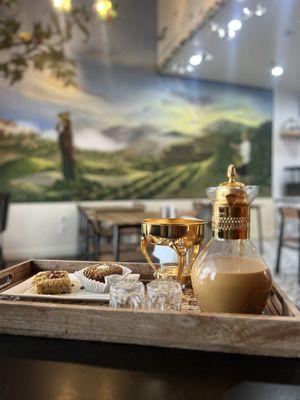 Adeni Tea, baklava and coconut cake