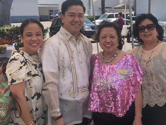 The owner, Monica, celebrating Filipino Independence day with associates at Del Amo Gardens.