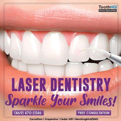 Sparkle Your Smile with #ToothHQ Laser Dentistry - 
#Free Consultations! 

Free 3D CAT Scan, 

We Welcome Dental #Insurance