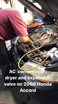 Repair a/c compressor on Honda Accord