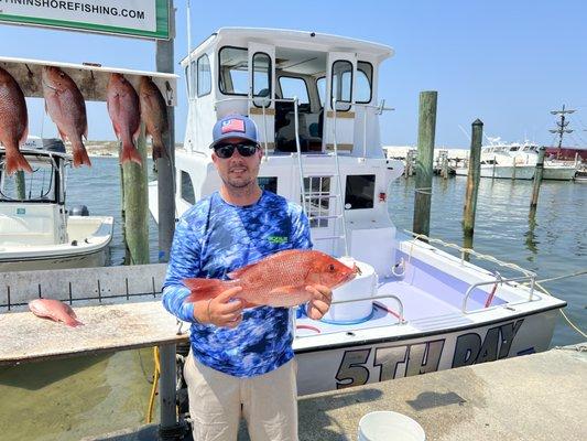 Charter Boat "Slay Ride" back at Harborwalk Marina.