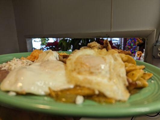 Chilaquiles and Eggs