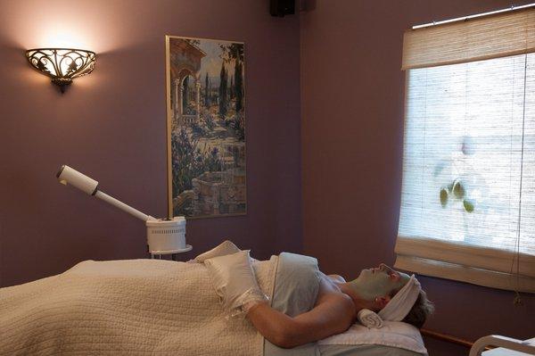 One of our lovely customers enjoying her Stress Relief Spa Package. Come Experience!