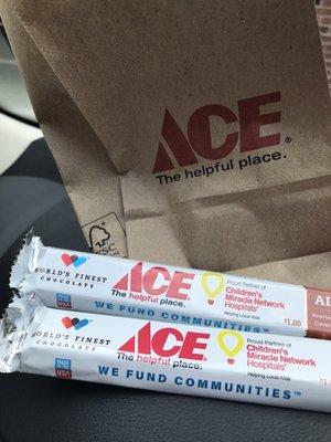 Worlds finest chocolate Ace proud partner Children's Miracle Network Hospitals