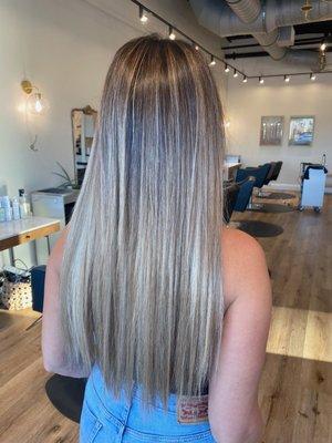 Natural Beaded Row Extensions - Straight.