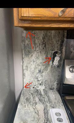 Ugly gap at top, not even with countertop