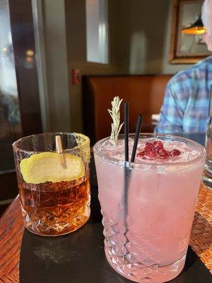 Saz and holiday Margarita with pomegranates