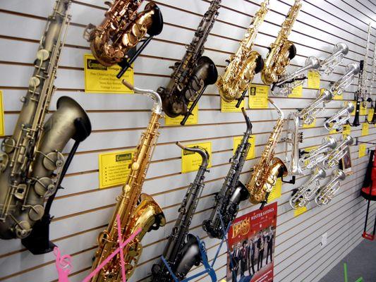 We rent band instruments on a month-to month basis!