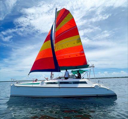 Edel Catamaran for snorkel tours and sunset cruise