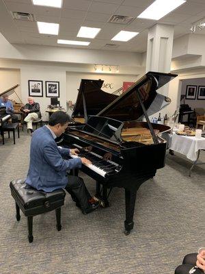 The great Steinway artist Jon Nakamatsu playing in our showroom.