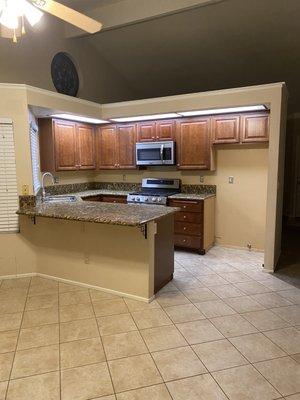 This is what our kitchen looked like before the remodel.