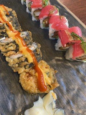 Dynamite and Tuna Feast rolls