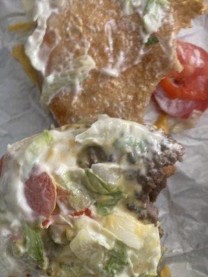 This is the burger I received from Burger Zone.