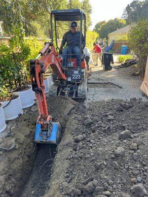 Excavation in process