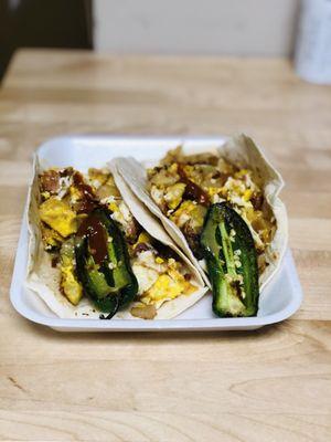 Spicy Breakfast Tacos