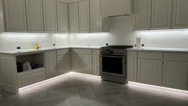 New Kitchen with LED Toe Kick LIghting