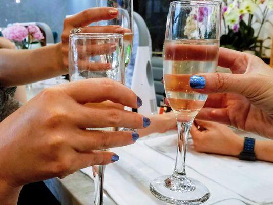 Champagne and nails