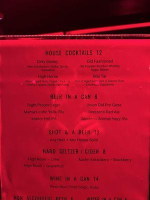 Drink Menu