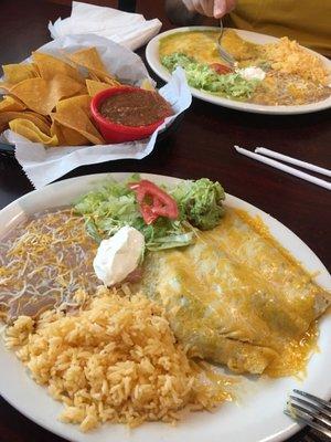 Cheese enchiladas