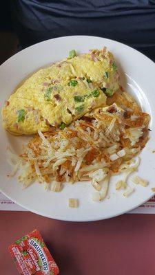 Denvet Omlette w/hashbrowns