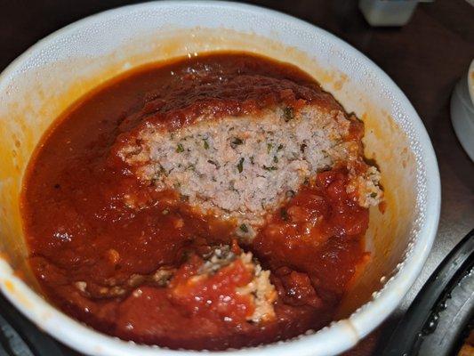 Inside Bob's meatball!